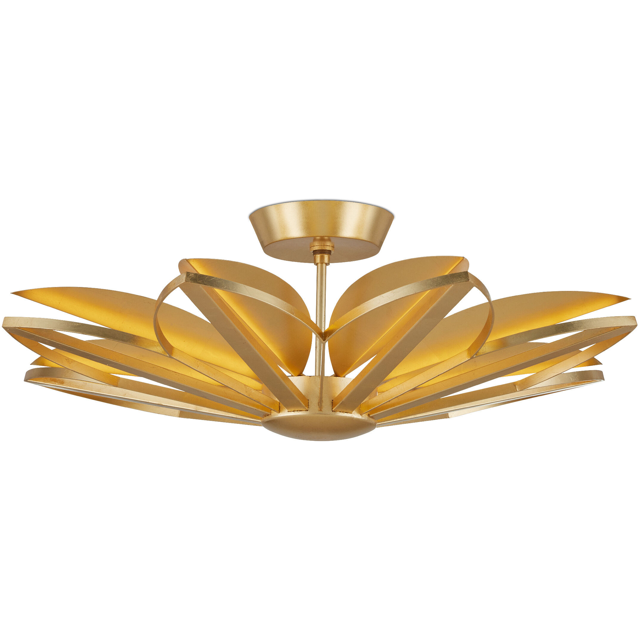 Stewart 8 Light 31.5 inch Gold Leaf Semi-Flush Mount Ceiling Light