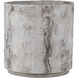 Faux Birch Black/Beige/Pale Gray Planter, Small