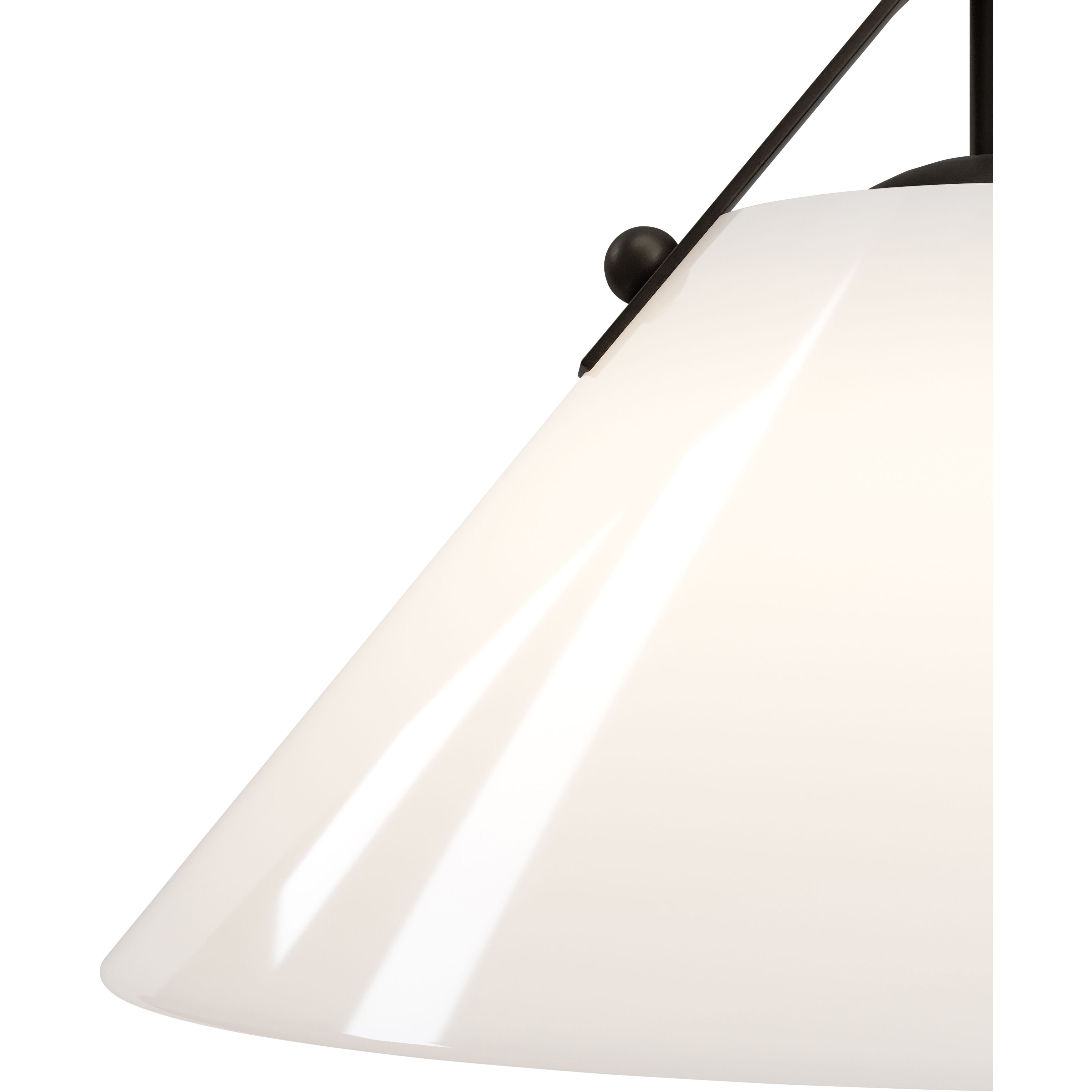 Bronwen 1 Light 19 inch Opaque White/Oil Rubbed Bronze Pendant Ceiling Light