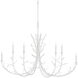 Twiggy 6 Light 48 inch Gesso White Chandelier Ceiling Light