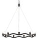 Serpentina 9 Light 37 inch Antique Black Chandelier Ceiling Light