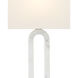 Leo 30.25 inch 150 watt White Marble Table Lamp Portable Light