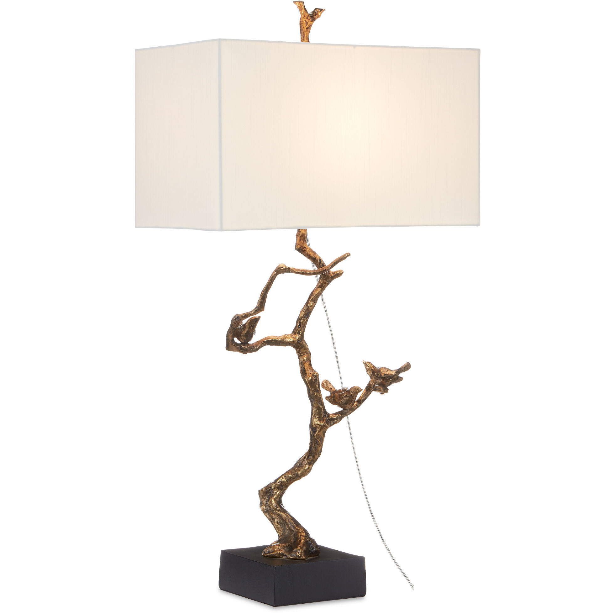 Shadows 33.5 inch 150 watt Antique Brass/Black Table Lamp Portable Light