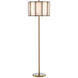 Daze 63 inch 60 watt Antique Brass/White Floor Lamp Portable Light