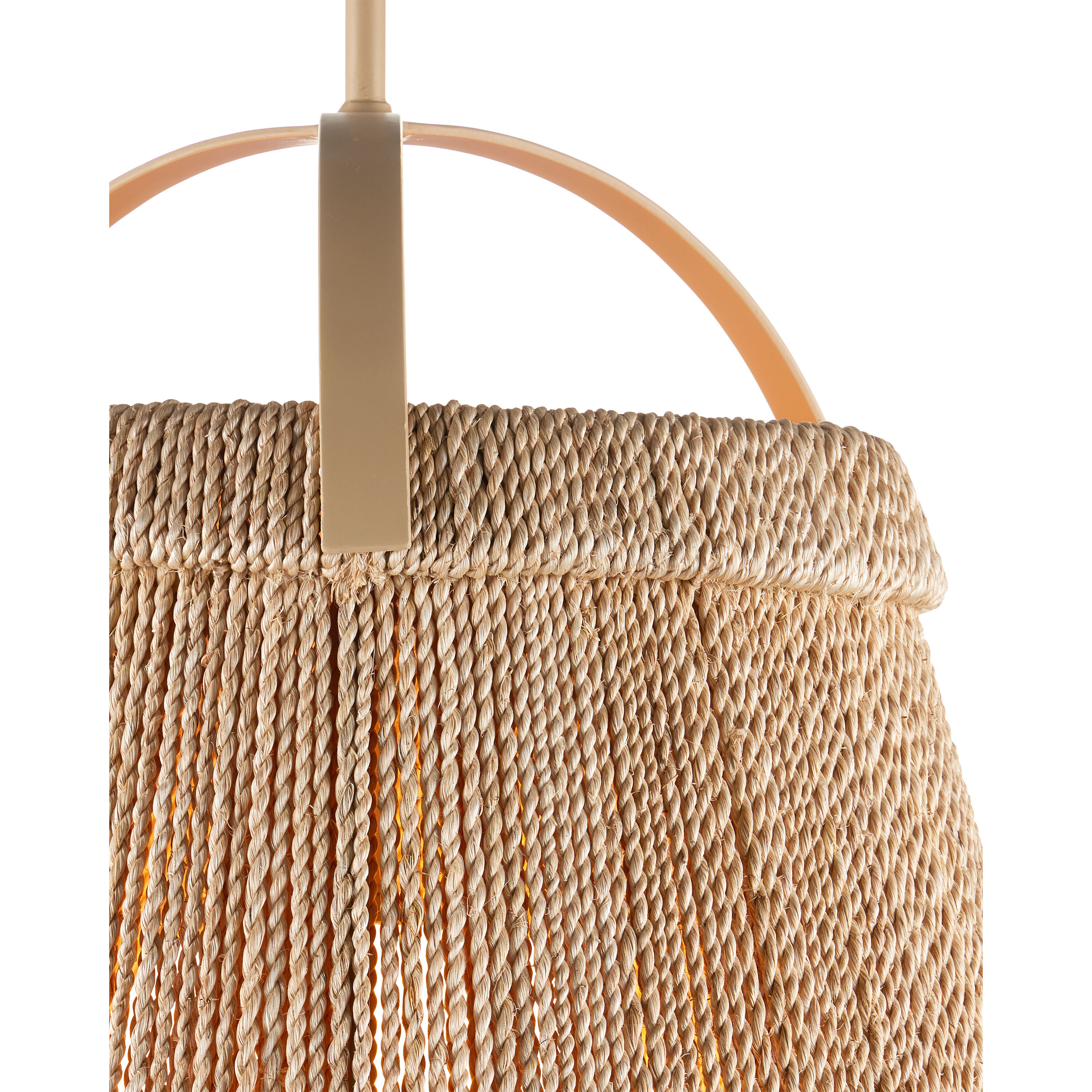 Parnell 1 Light 24 inch Natural/Frosted White/Beige Pendant Ceiling Light, Medium