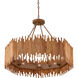 Teahouse 8 Light 32.25 inch Natural/Khaki Chandelier Ceiling Light