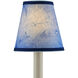 Marble Paper Blue Tapered Chandelier Shade