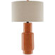 Janeen 31 inch 150 watt Orange/Satin Black Table Lamp Portable Light
