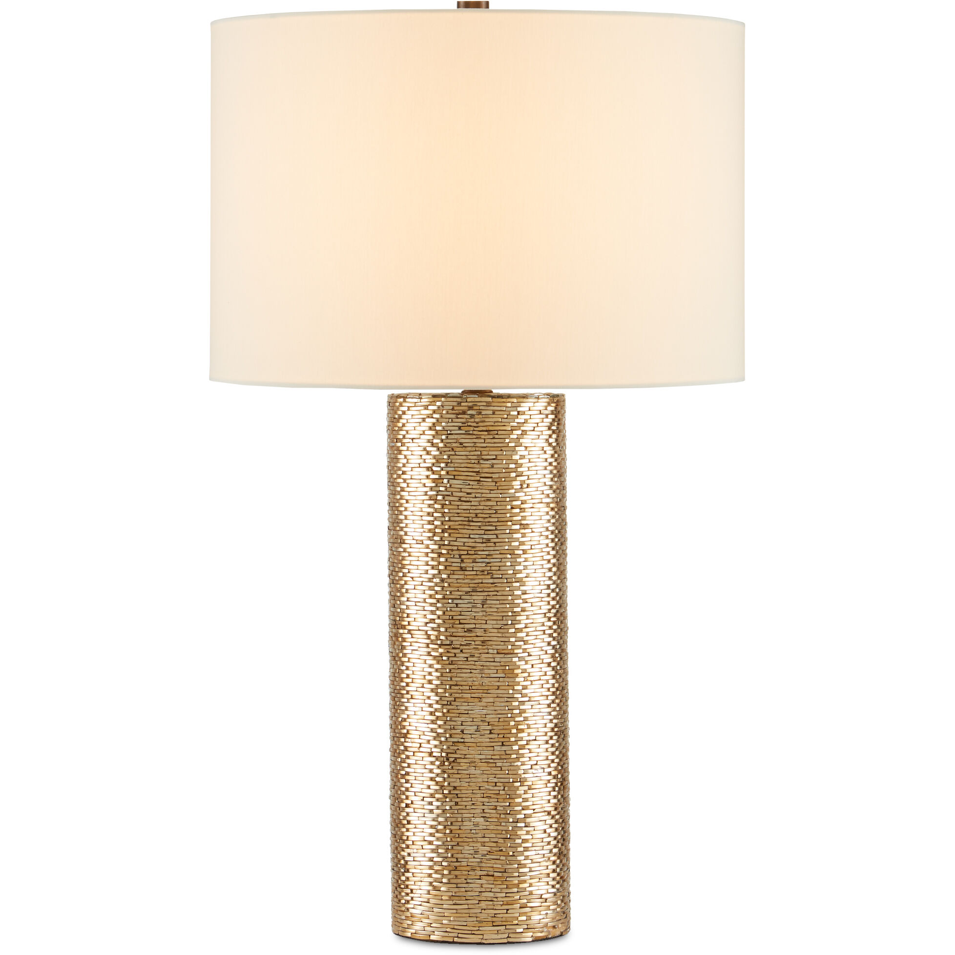 Glimmer 31 inch 150 watt Gold Table Lamp Portable Light