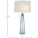 Looke 33.5 inch 75 watt Blue/Brass Table Lamp Portable Light