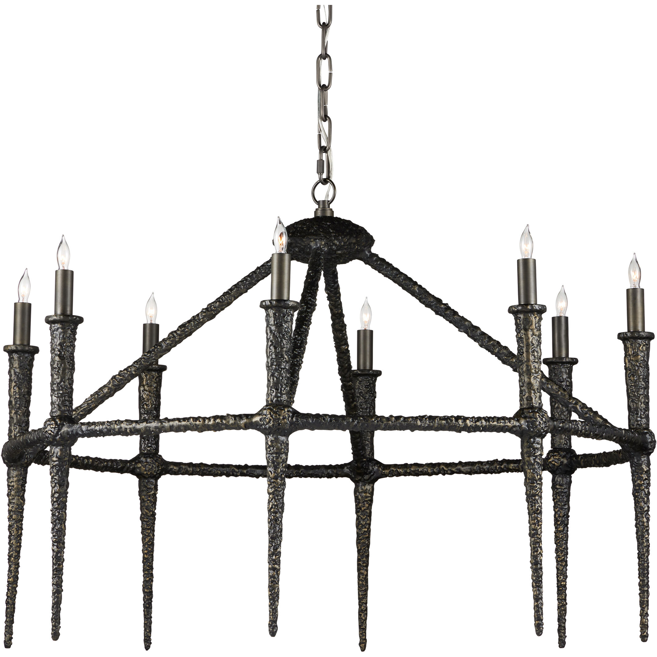 Blackthorn 8 Light 36.5 inch Aged Bronze Chandelier Ceiling Light