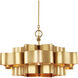 Grand Lotus 1 Light 20.25 inch Antique Gold Leaf Chandelier Ceiling Light, Small, Semi-Flush Convertible