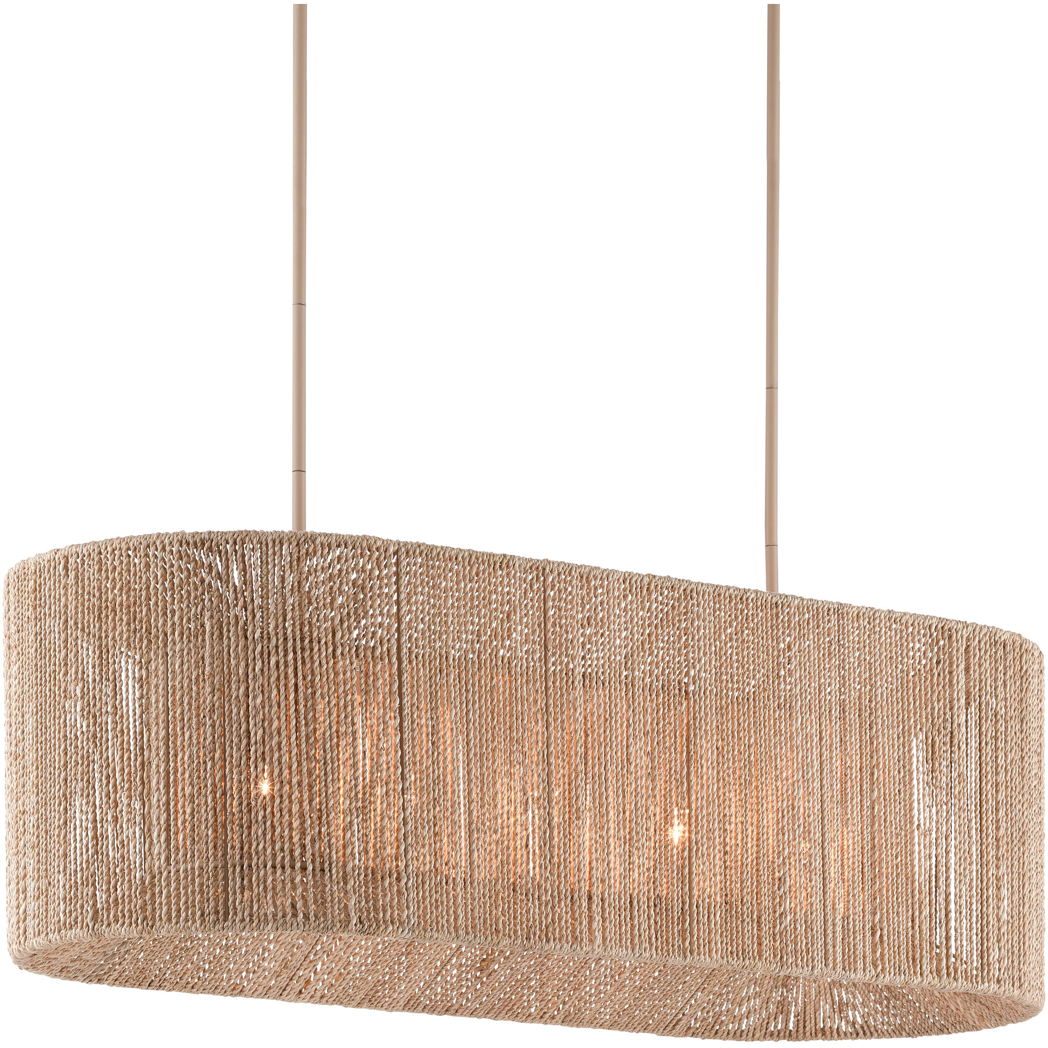 Mereworth 5 Light 42.25 inch Natural Rope/Beige Chandelier Ceiling Light