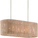 Mereworth 5 Light 42.25 inch Natural Rope/Beige Chandelier Ceiling Light