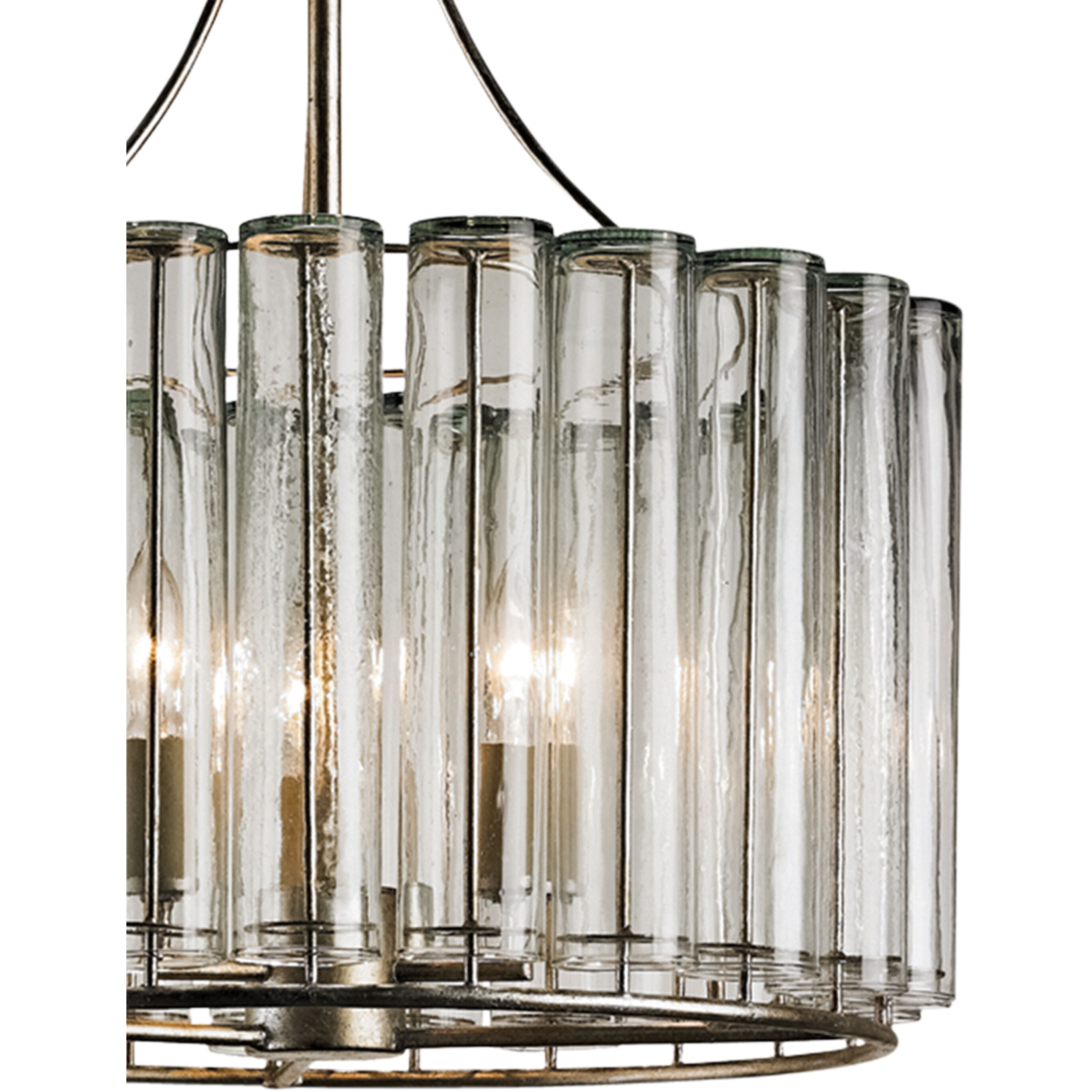 Bevilacqua 3 Light 18 inch Silver Leaf Chandelier Ceiling Light, Small