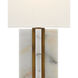 Khalil 32.5 inch 150 watt Marble/Antique Brass Table Lamp Portable Light