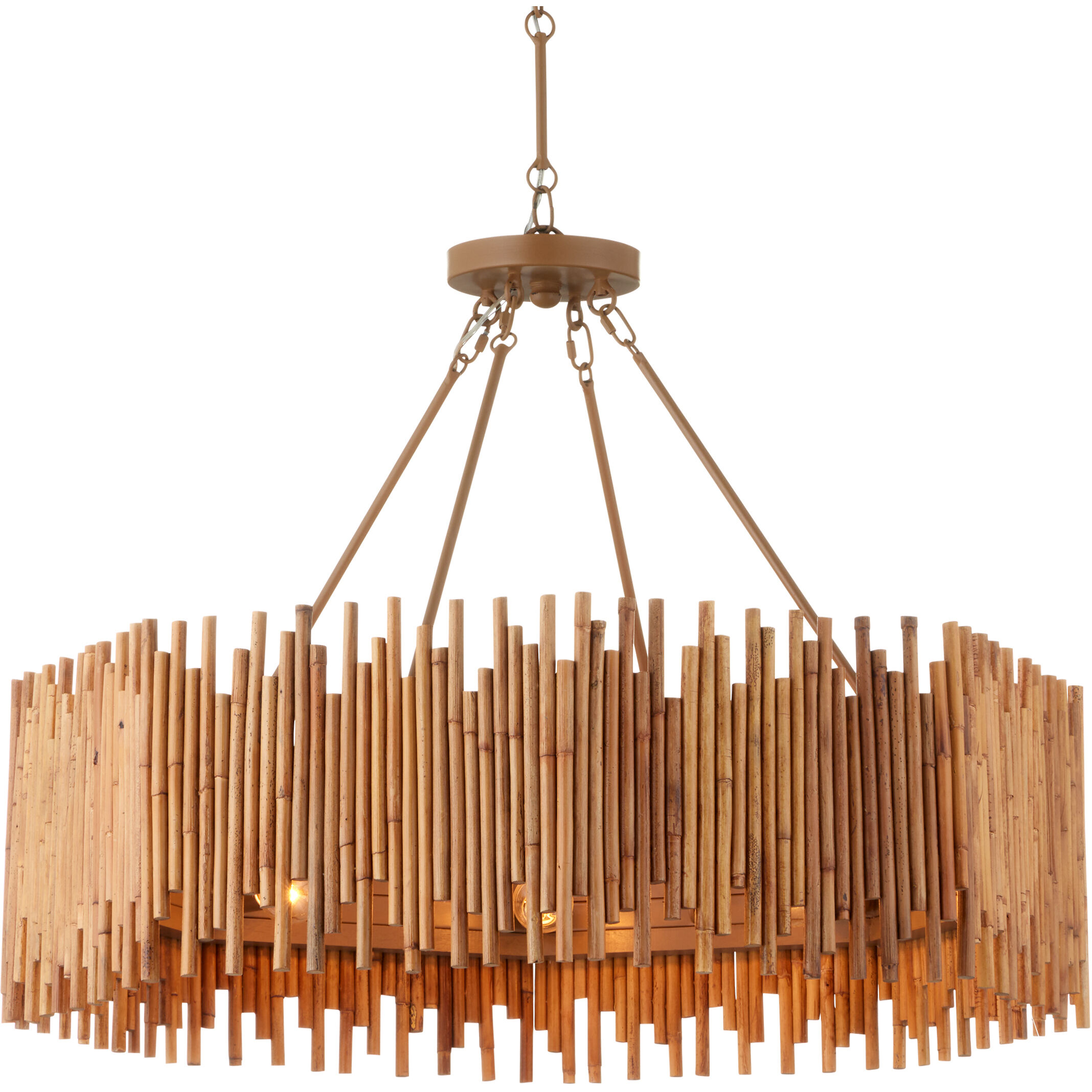 Teahouse 8 Light 32.25 inch Natural/Khaki Chandelier Ceiling Light