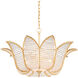 Bebe 3 Light 26.75 inch Contemporary Gold Leaf/Clear Chandelier Ceiling Light
