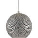 Giro 3 Light 10.5 inch Painted Silver/Nickel/Blue Multi-Drop Pendant Ceiling Light