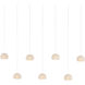 Virtu 7 Light 57 inch Natural/Silver Multi-Drop Pendant Ceiling Light