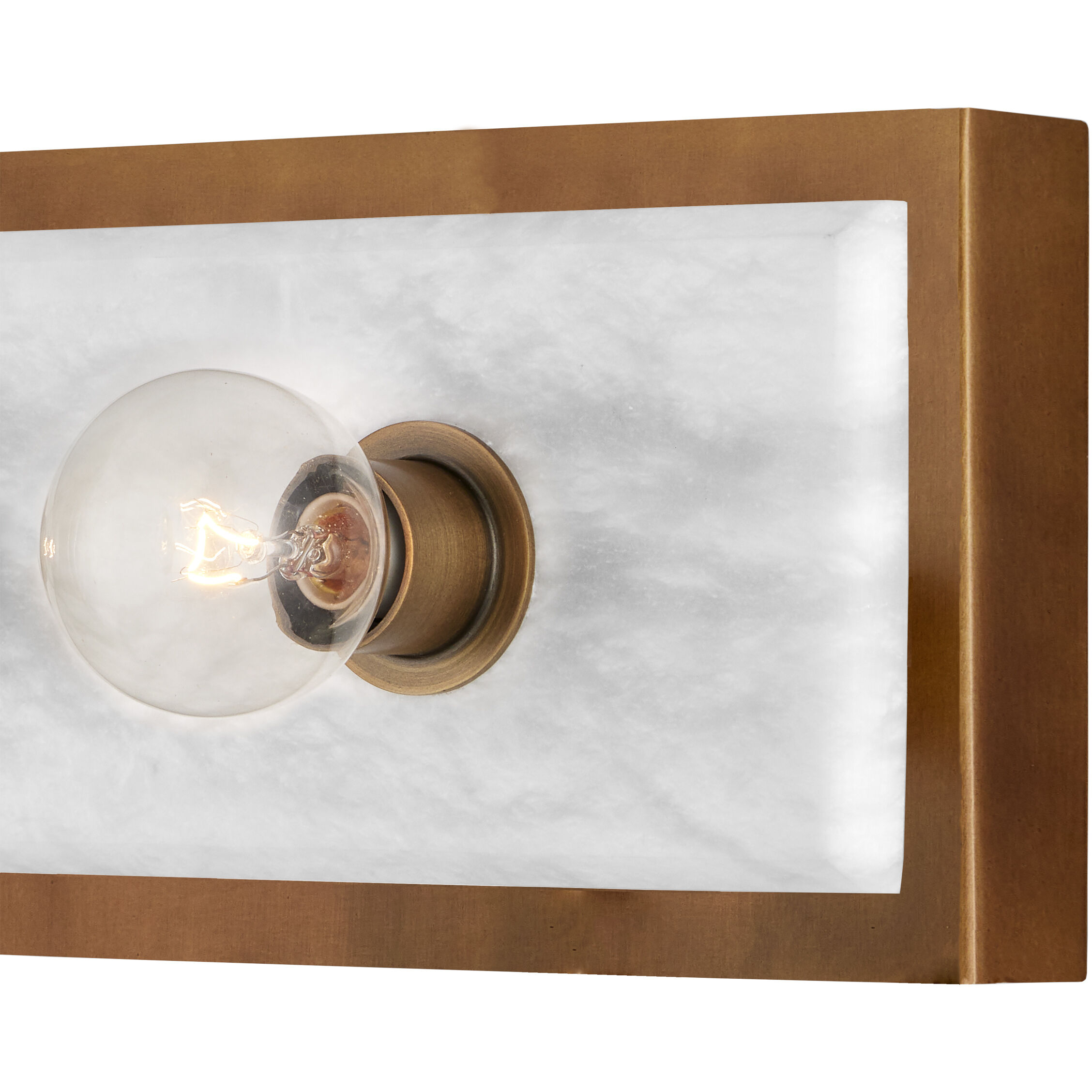 Berdine 5 Light 5 inch Natural/Antique Brass Bath Bar Wall Light, Large