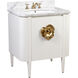 Briallen 30 X 34.25 inch Cerused White/Natural/White/Polished Brass Vanity with Undermount Sink