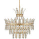 Bradshaw 4 Light 35.5 inch Frosted/Clear/Brass Chandelier Ceiling Light