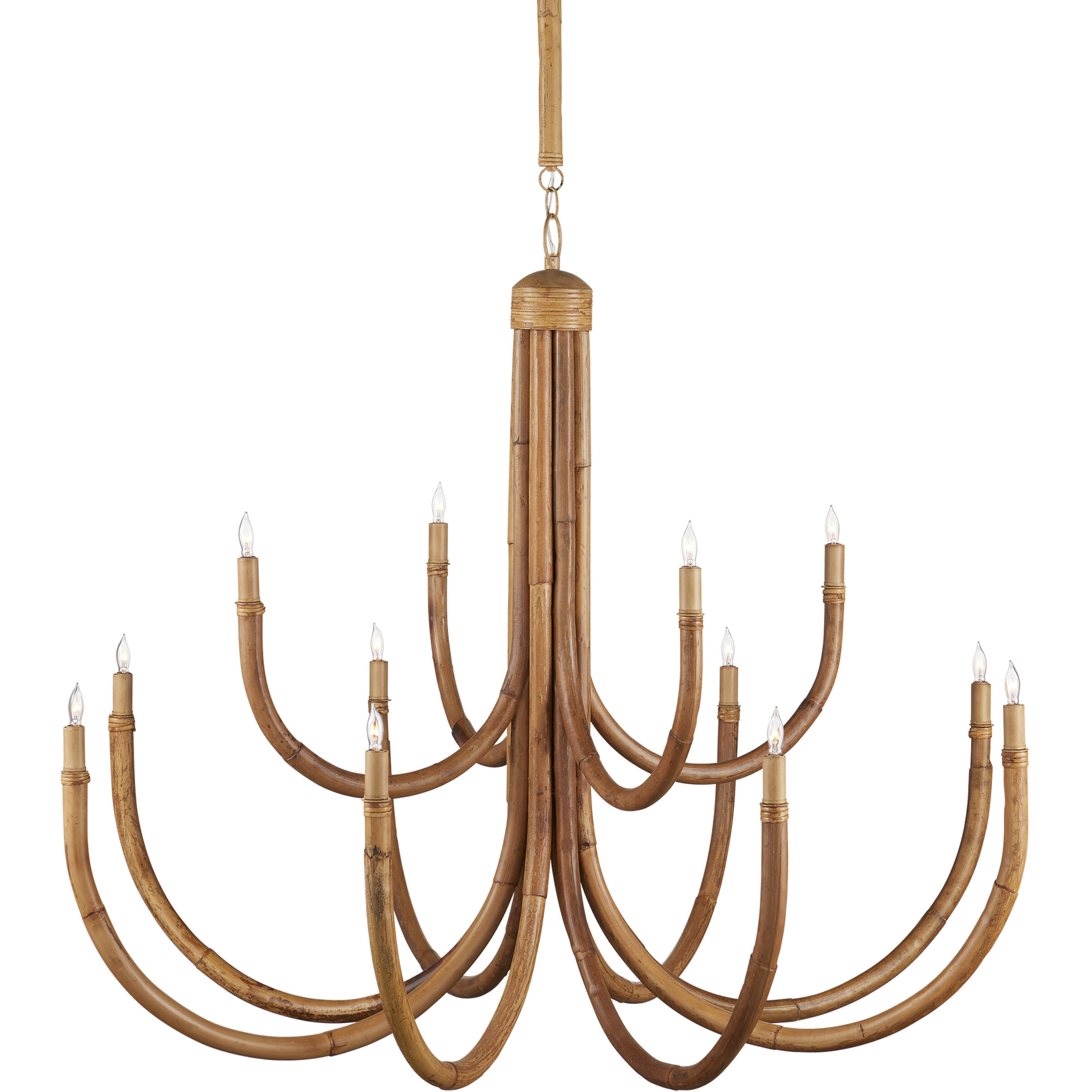 Samsara 12 Light 48 inch Natural/Saddle Tan Chandelier Ceiling Light, Large
