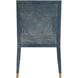Santos Vintage Navy/Performance Barrett Dusk/Satin Brass Side Chair