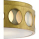 Go-go 2 Light 16 inch Brass Flush Mount Ceiling Light