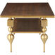 Maeve 52 X 19.5 inch Brushed Brass/Walnut Cocktail Table