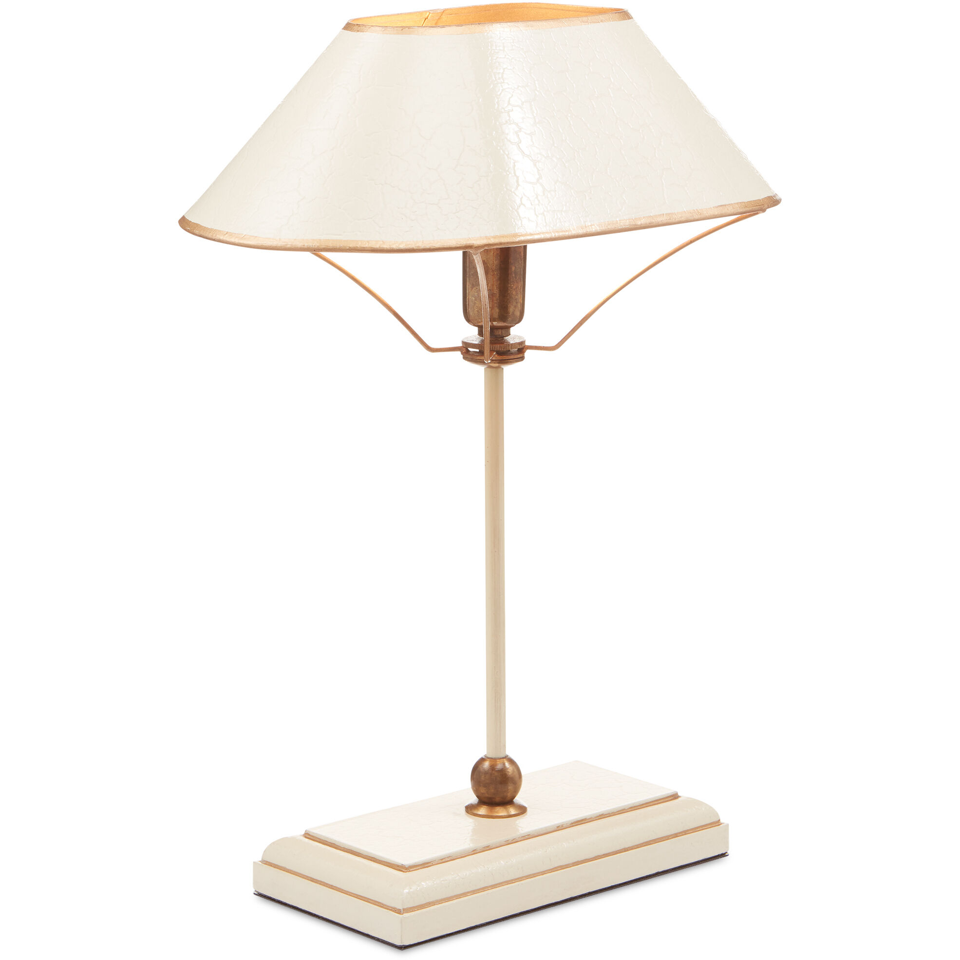 Daphne 16.5 inch 60 watt Ivory/Antique Brass/Gold Table Lamp Portable Light