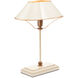 Daphne 16.5 inch 60 watt Ivory/Antique Brass/Gold Table Lamp Portable Light