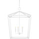 Denison 4 Light 26 inch Gesso White Chandelier Ceiling Light, Large