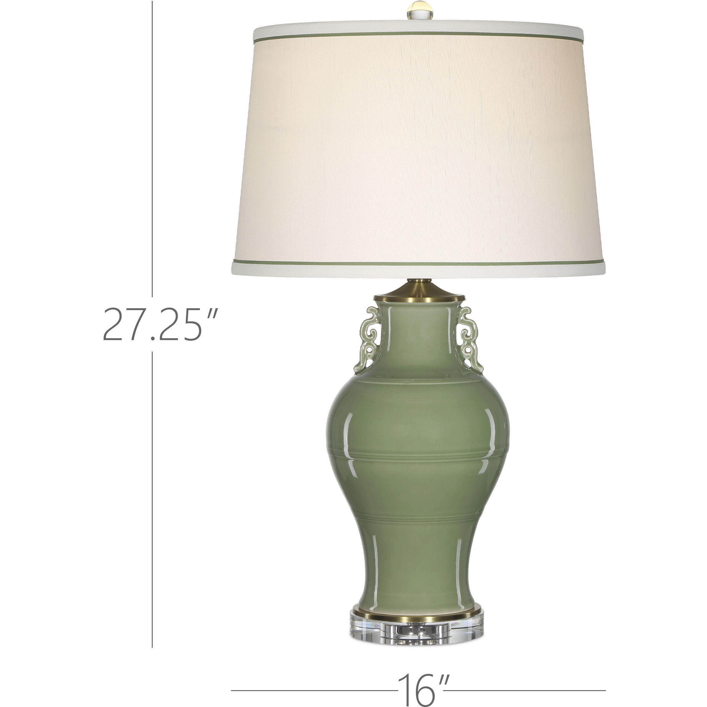 Londonderry 27.25 inch 150.00 watt Green/Clear Table Lamp Portable Light