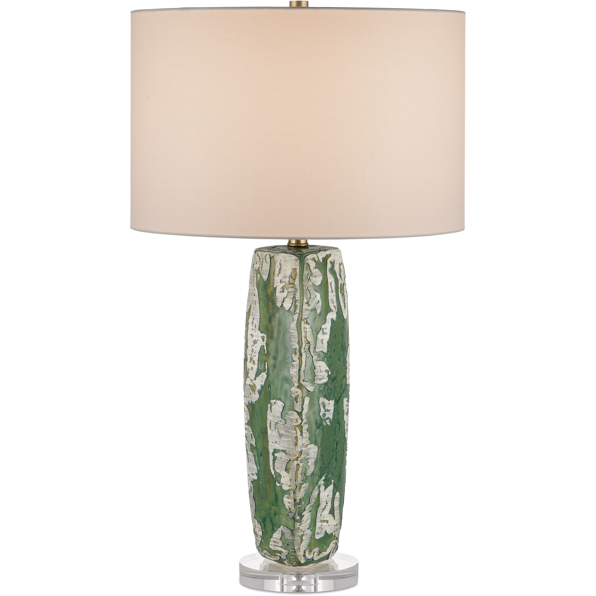 Zowan 29.25 inch 150 watt Matte Green Smoke/Clear Table Lamp Portable Light