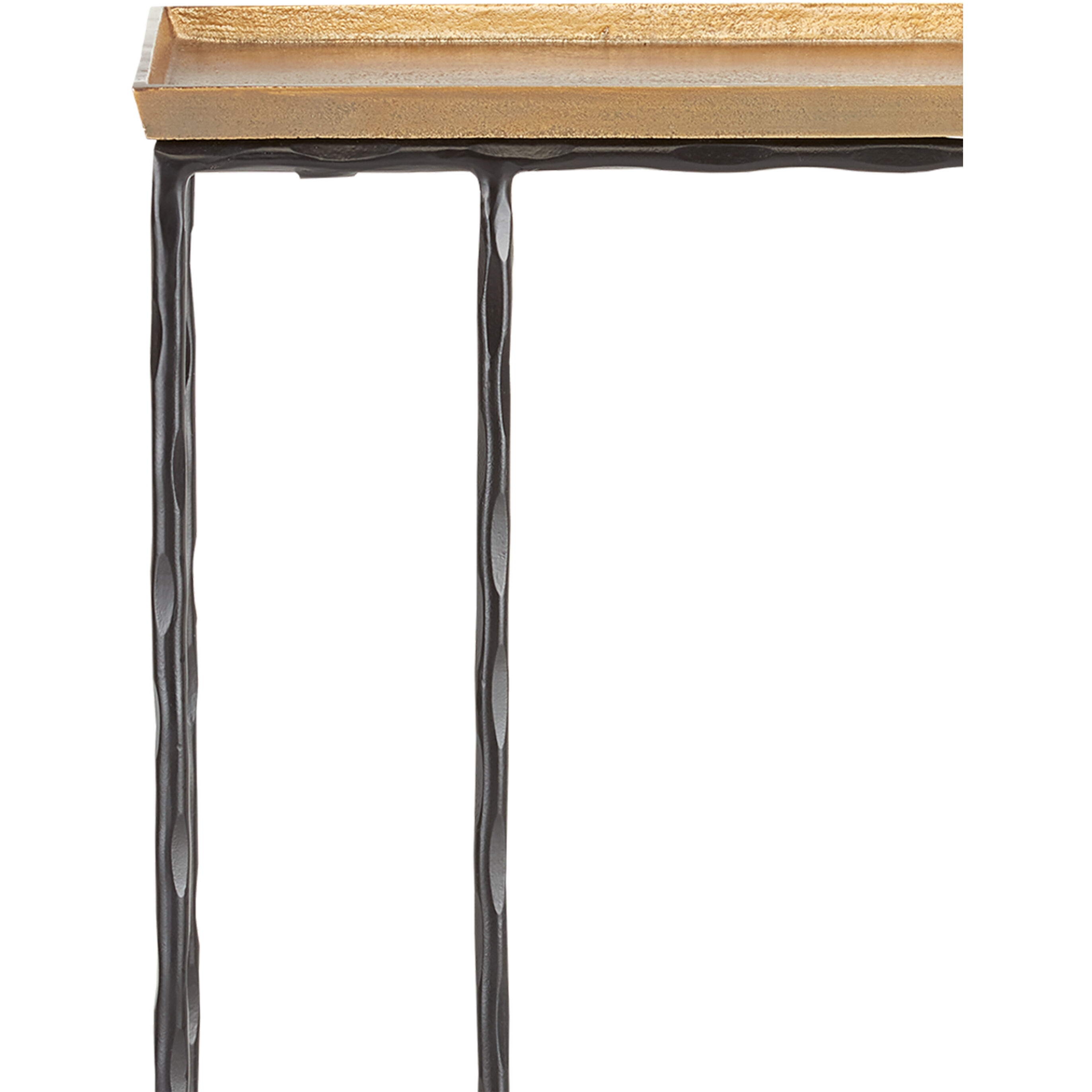 Boyles 24 X 20 inch Antique Brass/Black C Table