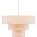 Livello 9 Light 36 inch White/Linen Chandelier Ceiling Light