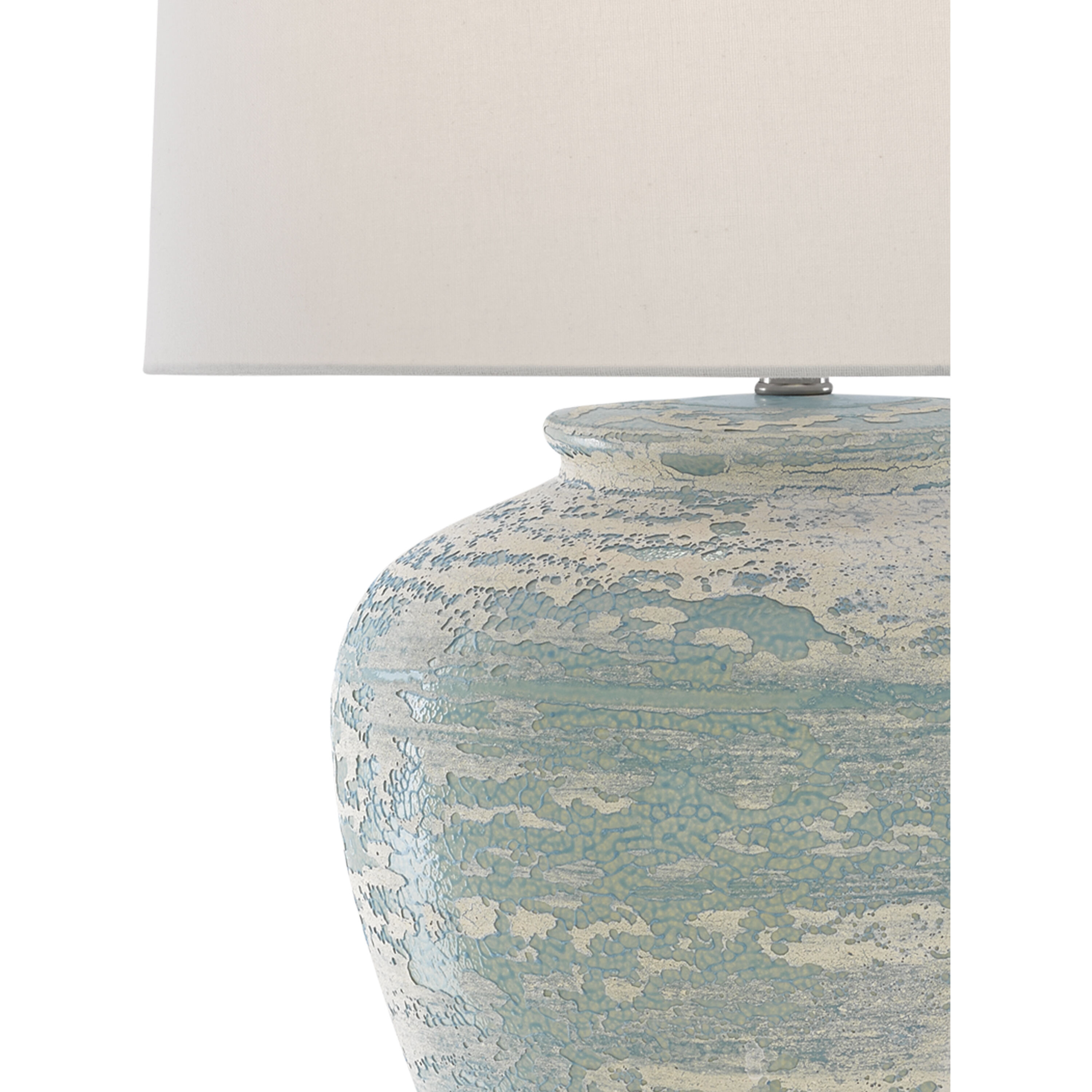 Mimi 27.25 inch 150 watt Aqua/Cream Table Lamp Portable Light