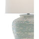 Mimi 27.25 inch 150 watt Aqua/Cream Table Lamp Portable Light