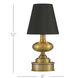 Galavant 12 inch 2.8 watt Brass Cordless Table Lamp Portable Light