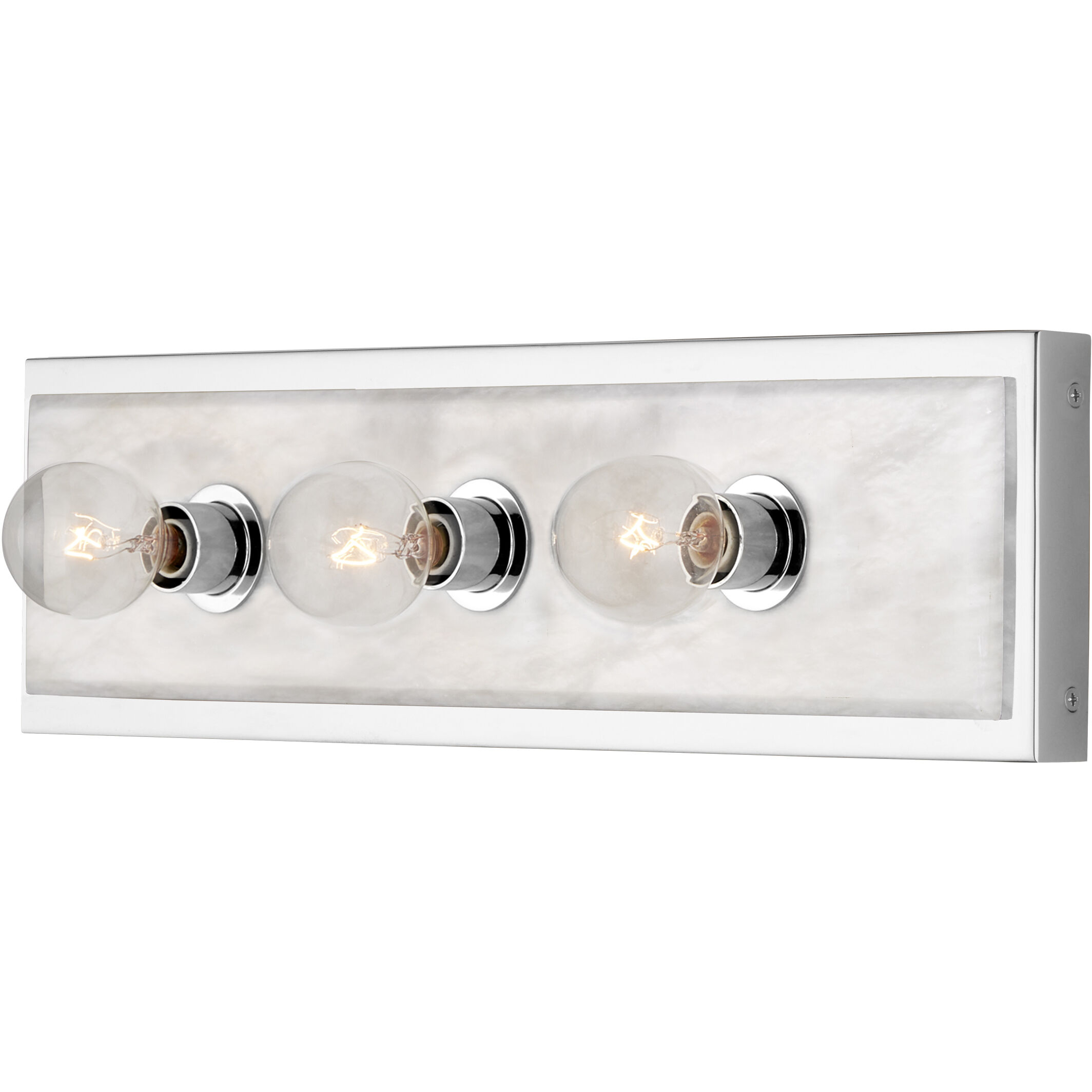 Berdine 3 Light 5 inch Natural/Polished Nickel Bath Bar Wall Light, Medium