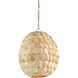 Buko 3 Light 20 inch Coco Cream Pendant Ceiling Light