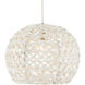 Piero 7 Light 17 inch White/Painted Silver Multi-Drop Pendant Ceiling Light