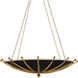 Fontaine 6 Light 40.5 inch Antique Gold Leaf/Satin Black Chandelier Ceiling Light