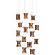 Alsop 15 Light 25 inch Brown and Silver Multi-Drop Pendant Ceiling Light