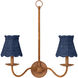 Annabelle Indigo 6 inch Tapered Chandelier Shade, Suzanne Duin Collection