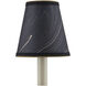 Marble Paper Black and Gold with Silver Tapered Chandelier Shade