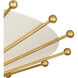 Epoch 1 Light 26 inch Contemporary Gold Leaf/Sugar White Semi-Flush Mount Ceiling Light