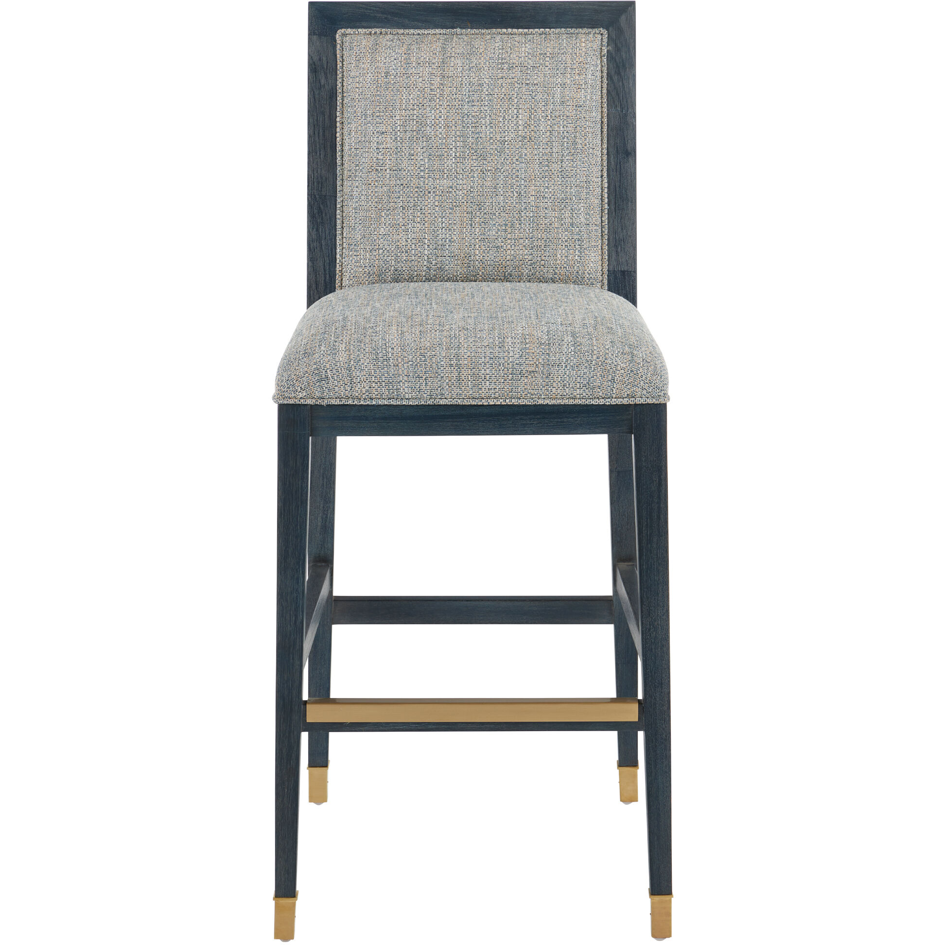 Santos 44 inch Vintage Navy/Performance Barrett Dusk/Satin Brass Bar Stool